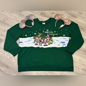 NEW Disney Parks Sweatshirt 2024 Walt Disney World Winter Wonderland Size - 3X